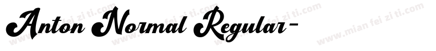 Anton Normal Regular字体转换
